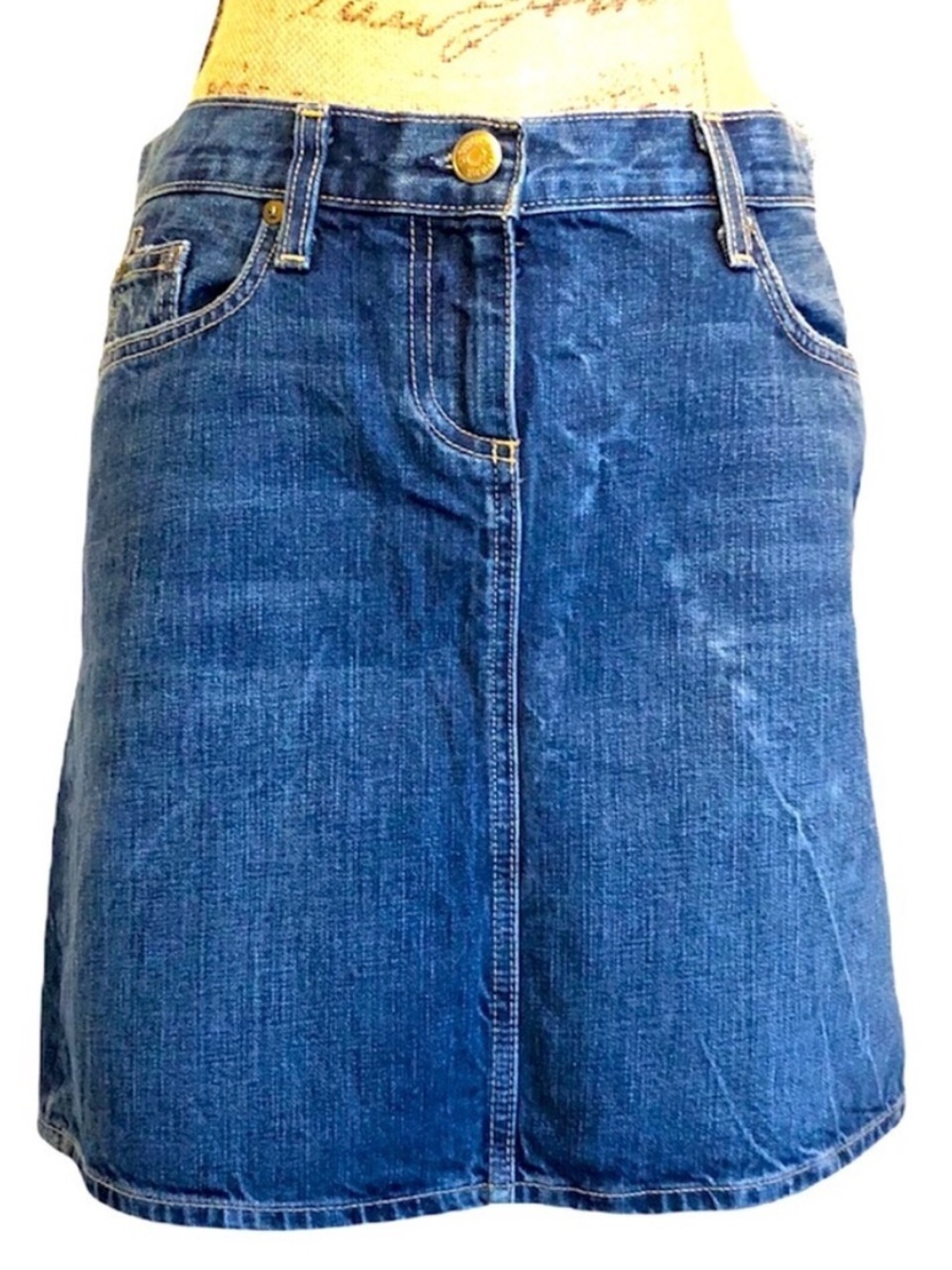 J.Crew Denim A‑Line Mini Skirt 100% Cotton Medium Wash Size 29 - Picture 8 of 12